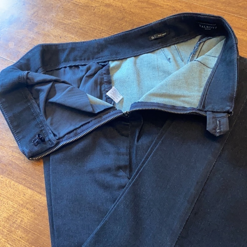 Talbots Slim Ankle 8 Petite Pant Side Zip - Picture 2 of 6